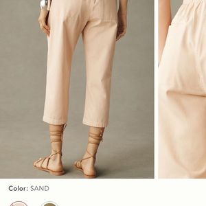 Anthropologie Paperbag Crop Pants Women's Sand Pants in XL